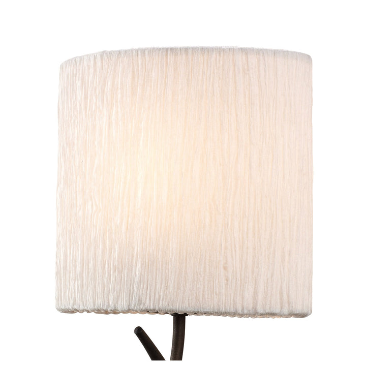 Mantra M1154 Eve Wall Lamp 1 Light E27 Anthracite White Oval Shade (S)