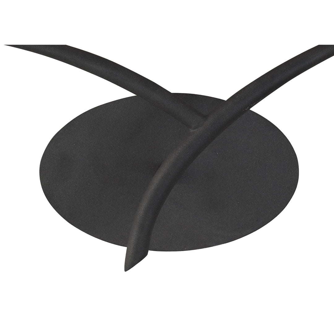Mantra M1155 Eve Wall Lamp 2 Light E27 Anthracite White Oval Shades (S)
