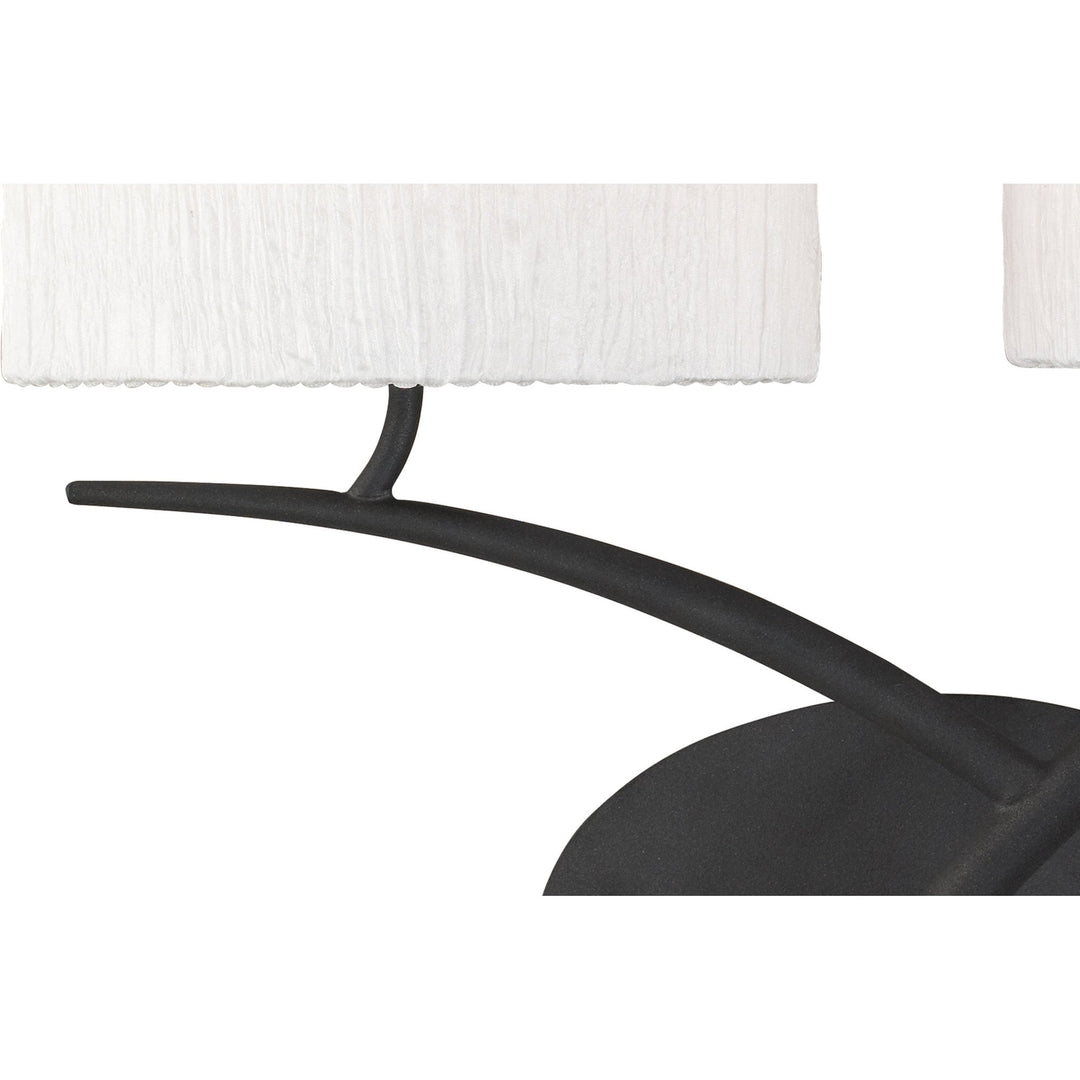 Mantra M1155 Eve Wall Lamp 2 Light E27 Anthracite White Oval Shades (S)
