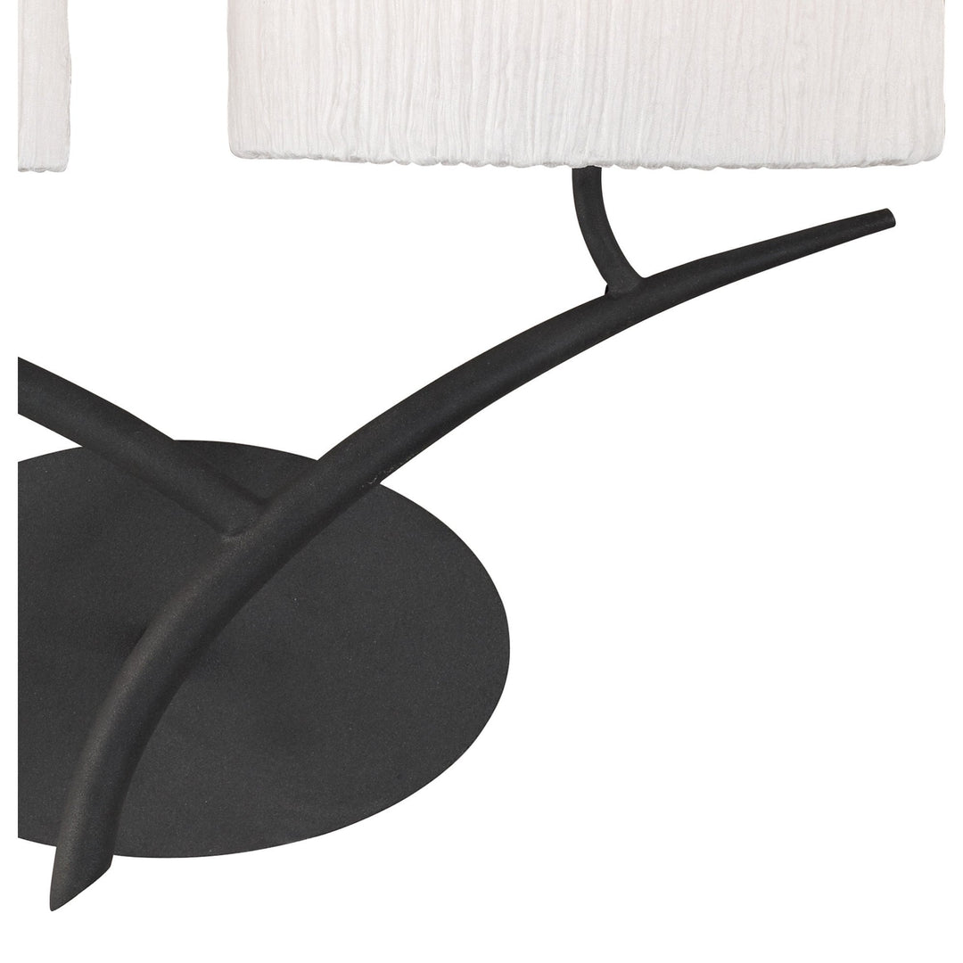 Mantra M1155 Eve Wall Lamp 2 Light E27 Anthracite White Oval Shades (S)