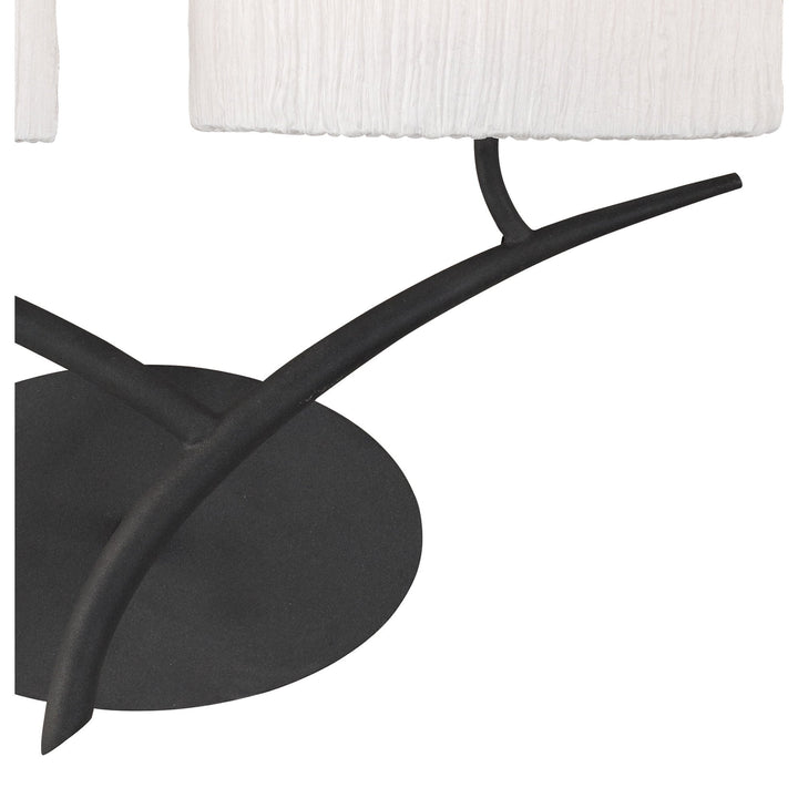 Mantra M1155 Eve Wall Lamp 2 Light E27 Anthracite White Oval Shades (S)