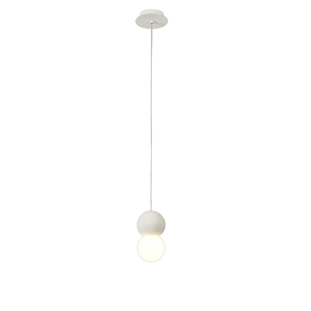 Mantra M7623 Galaxia Pendant Round 1 Light White/White Cement (S)