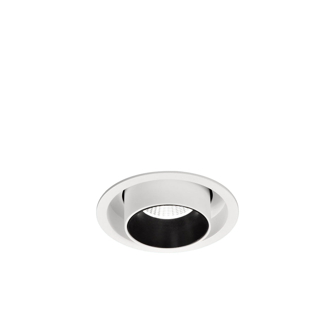 Mantra M6400 Garda Retractable Recessed Swivel Spotlight 7W Matt White &amp; Black (S)