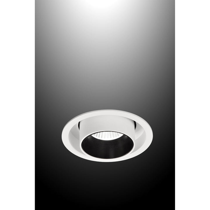 Mantra M6400 Garda Retractable Recessed Swivel Spotlight 7W Matt White &amp; Black (S)