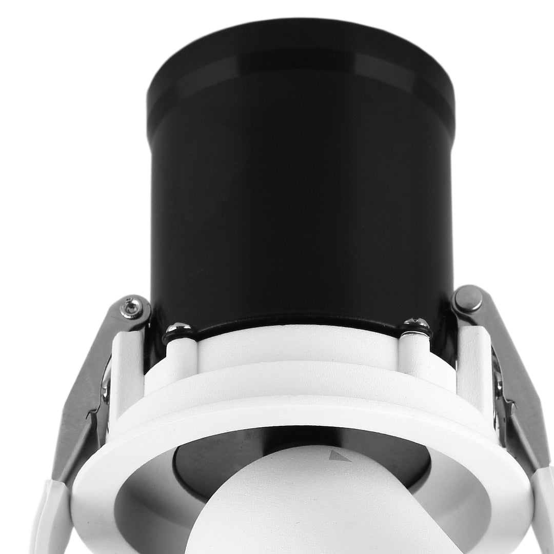 Mantra M6400 Garda Retractable Recessed Swivel Spotlight 7W Matt White &amp; Black (S)
