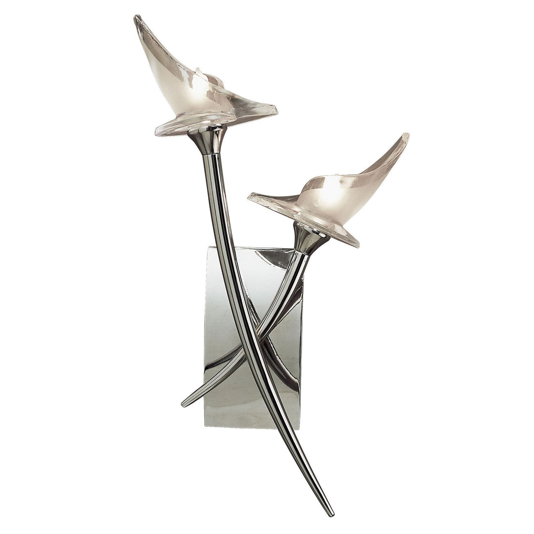 Mantra M0308/S Flavia Wall Lamp Switched 2 Light G9 Polished Chrome (S)