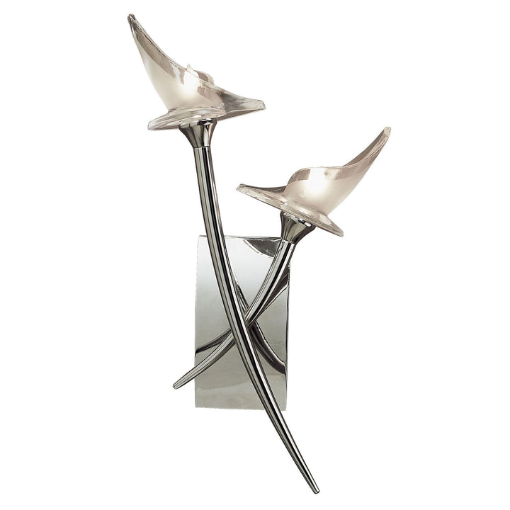 Mantra M0308/S Flavia Wall Lamp Switched 2 Light G9 Polished Chrome (S)