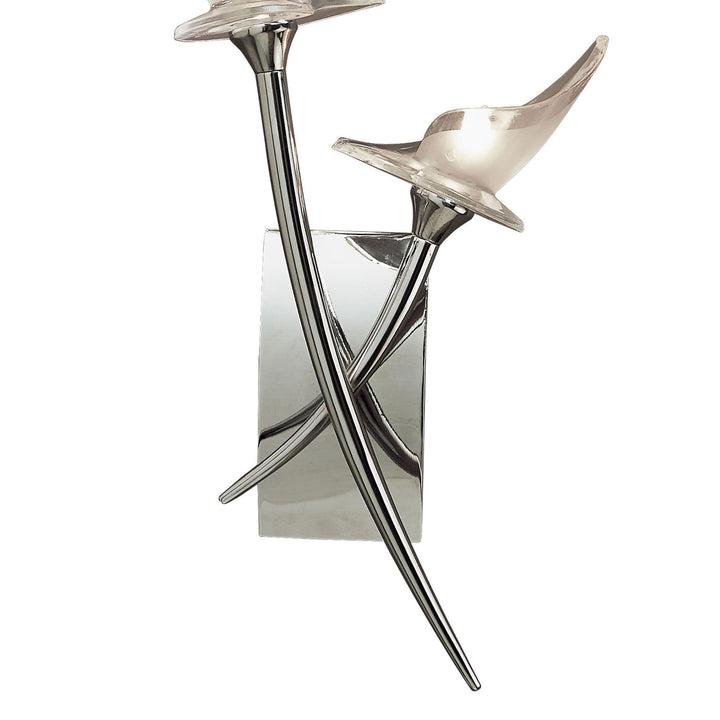 Mantra M0308/S Flavia Wall Lamp Switched 2 Light G9 Polished Chrome (S)