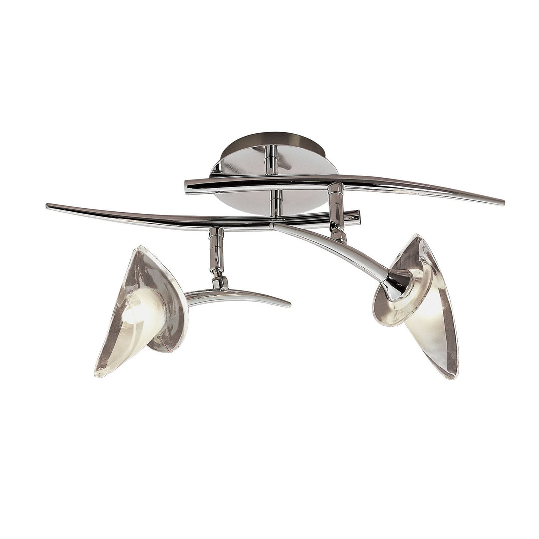 Mantra M0316 Flavia Linear Spot Light 2 Light G9 Adjustable Heads Polished Chrome (S)