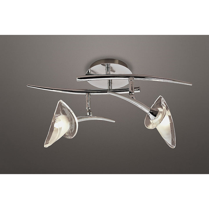Mantra M0316 Flavia Linear Spot Light 2 Light G9 Adjustable Heads Polished Chrome (S)