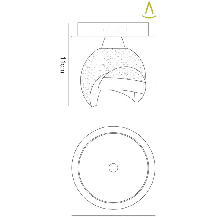 Mantra M0812BC Fragma Ceiling 1 Light G9 Black Chrome (S)
