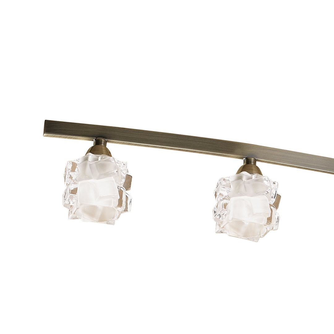Mantra M1860 Ice Rectangular Telescopic 8 Light G9 ECO Antique Brass (S)