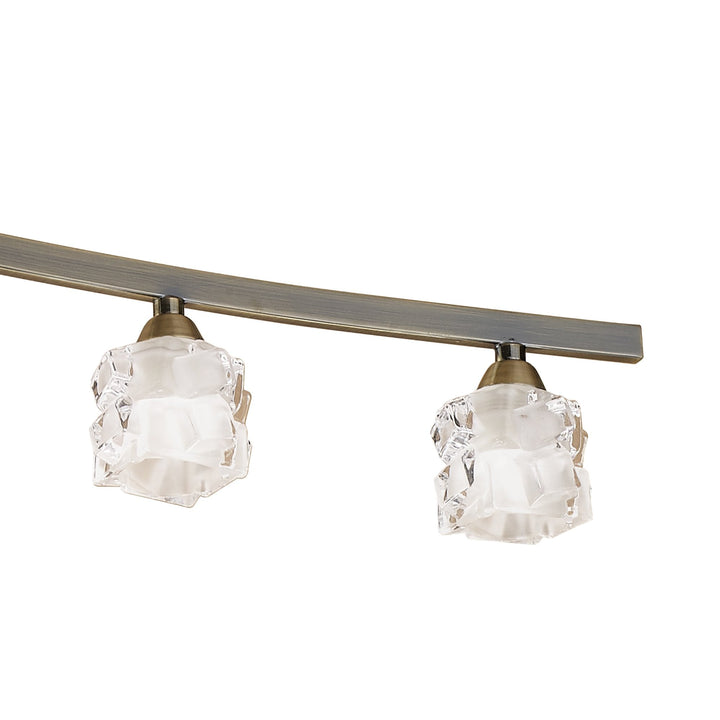 Mantra M1860 Ice Rectangular Telescopic 8 Light G9 ECO Antique Brass (S)