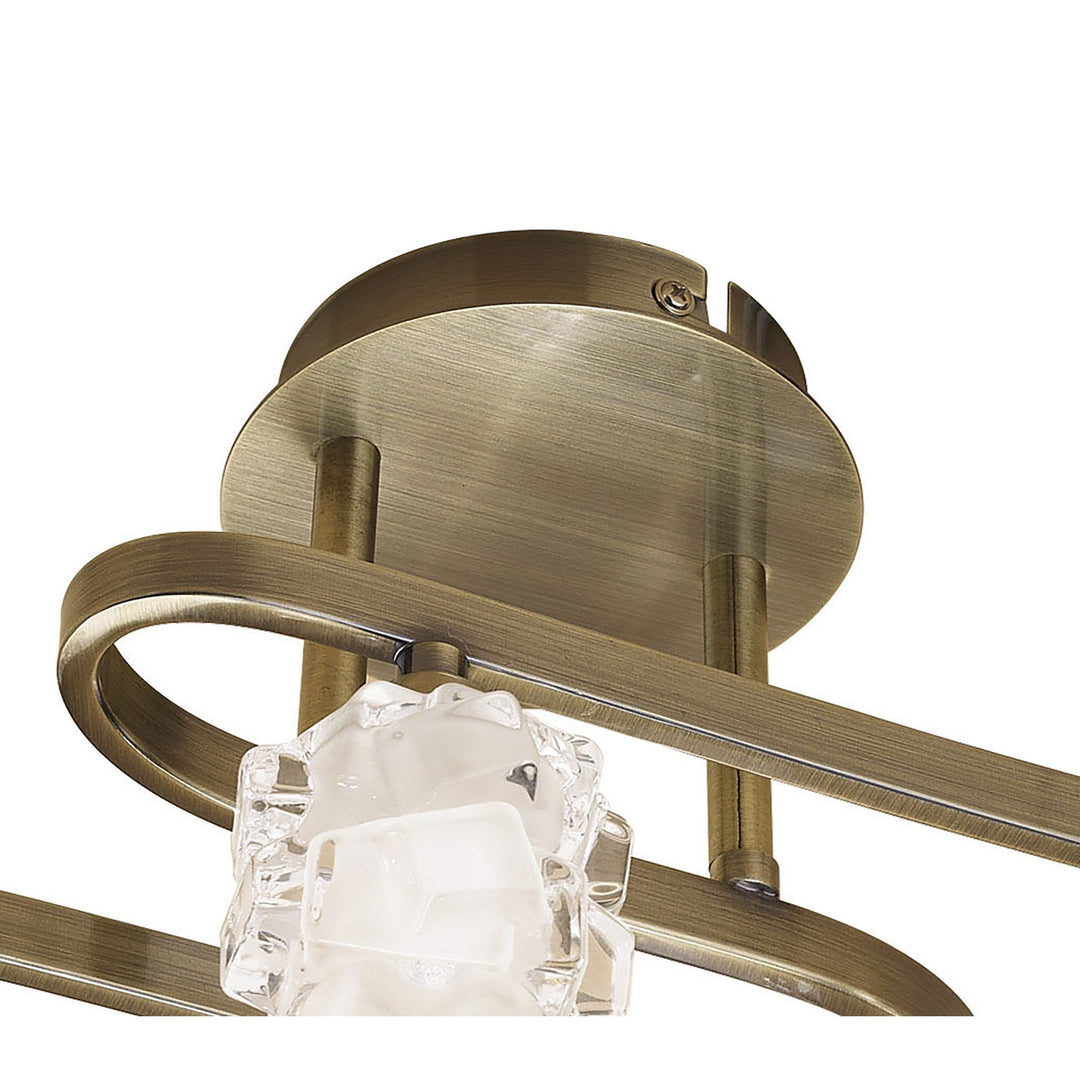 Mantra M1863 Ice Square Ceiling 4 Light G9 ECO Antique Brass (S)