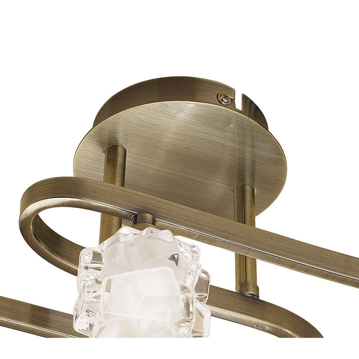 Mantra M1863 Ice Square Ceiling 4 Light G9 ECO Antique Brass (S)
