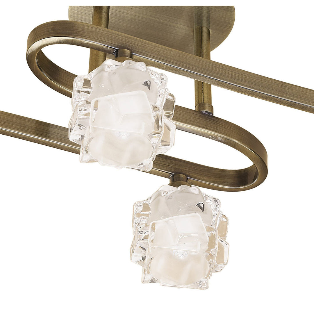 Mantra M1863 Ice Square Ceiling 4 Light G9 ECO Antique Brass (S)