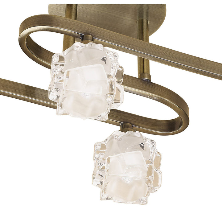 Mantra M1863 Ice Square Ceiling 4 Light G9 ECO Antique Brass (S)