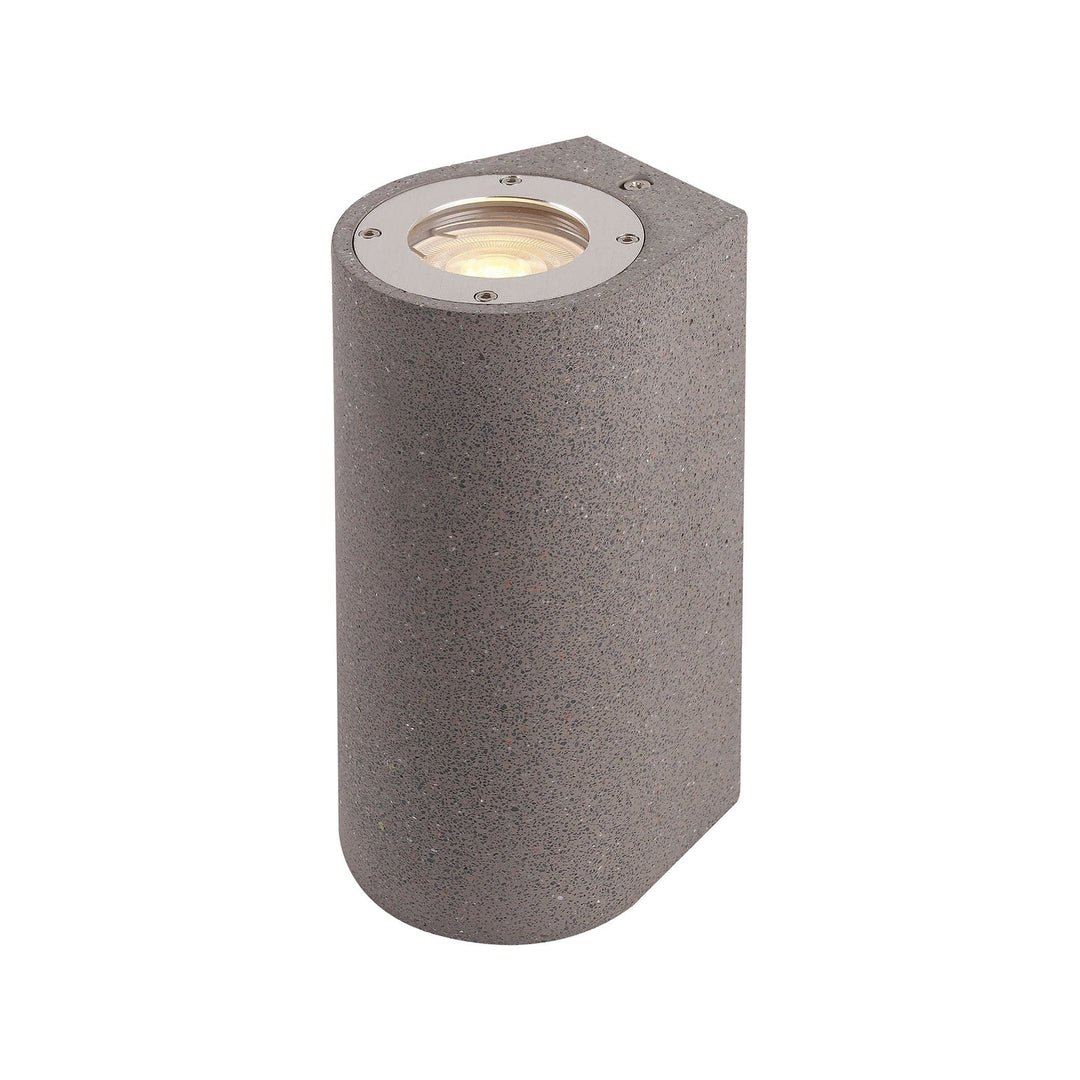 Mantra M7181 Levi Outdoor Round Wall Lamp 2 Light Grey Concrete (S)