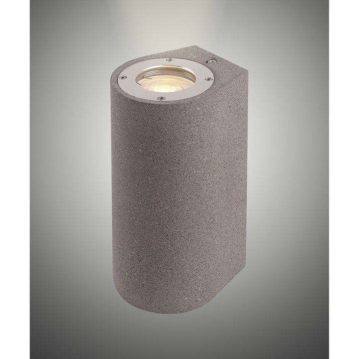 Mantra M7181 Levi Outdoor Round Wall Lamp 2 Light Grey Concrete (S)