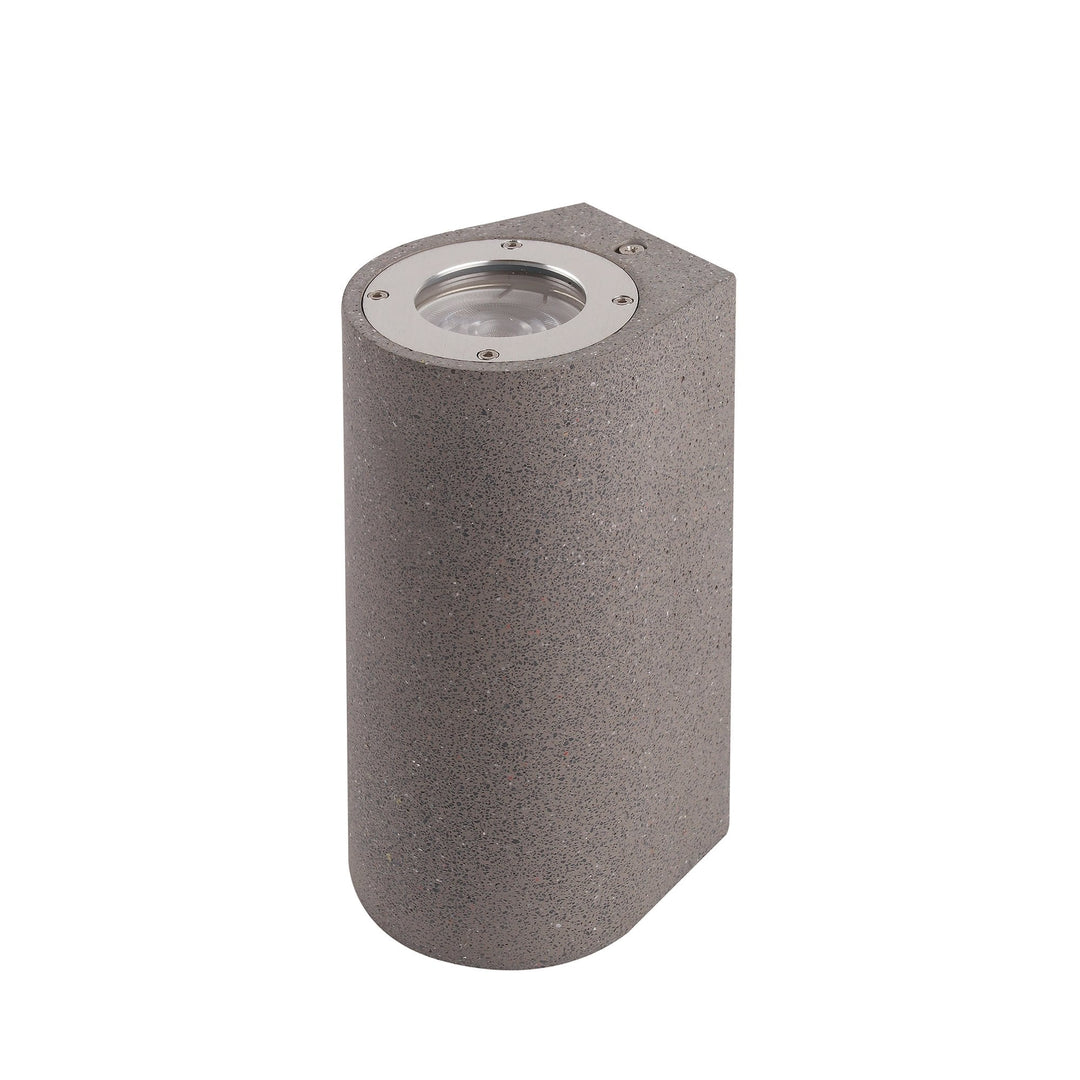 Mantra M7181 Levi Outdoor Round Wall Lamp 2 Light Grey Concrete (S)