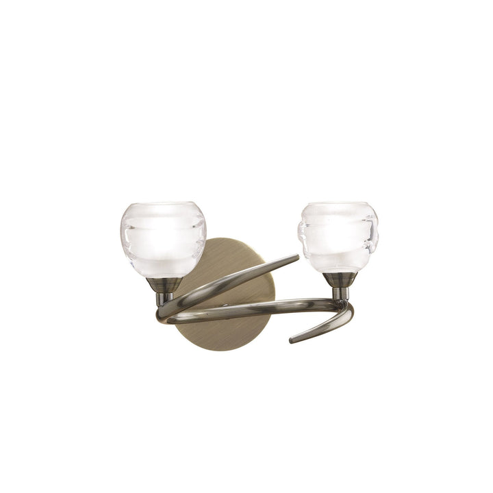 Mantra M1825/S Loop Wall Lamp Switched 2 Light G9 ECO Antique Brass (S)