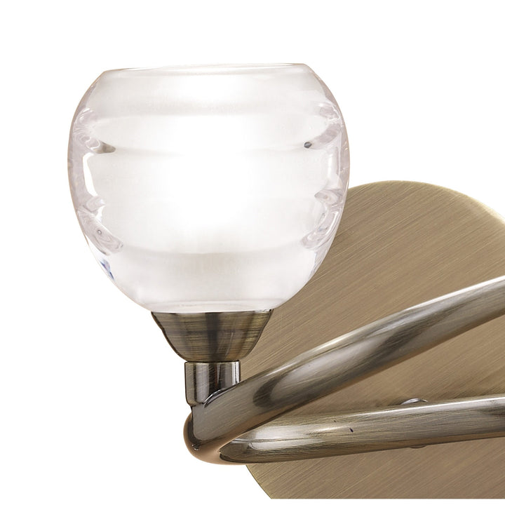 Mantra M1825/S Loop Wall Lamp Switched 2 Light G9 ECO Antique Brass (S)