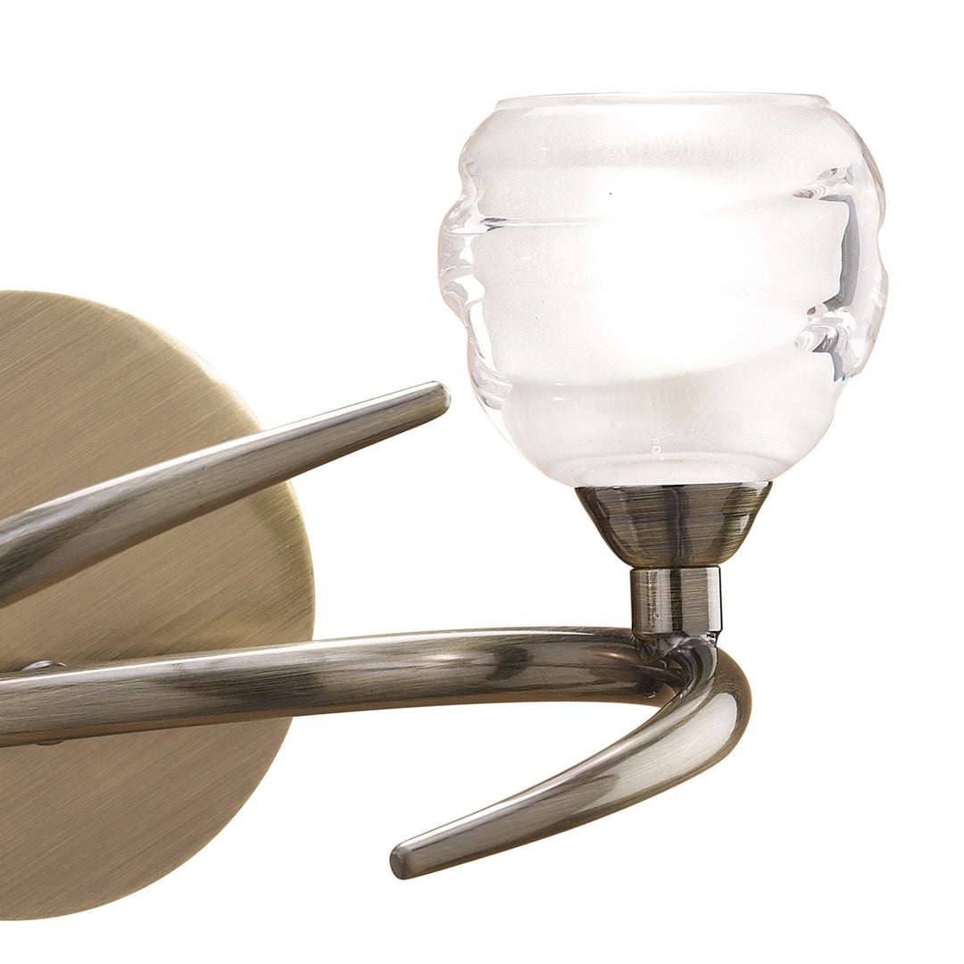 Mantra M1825/S Loop Wall Lamp Switched 2 Light G9 ECO Antique Brass (S)