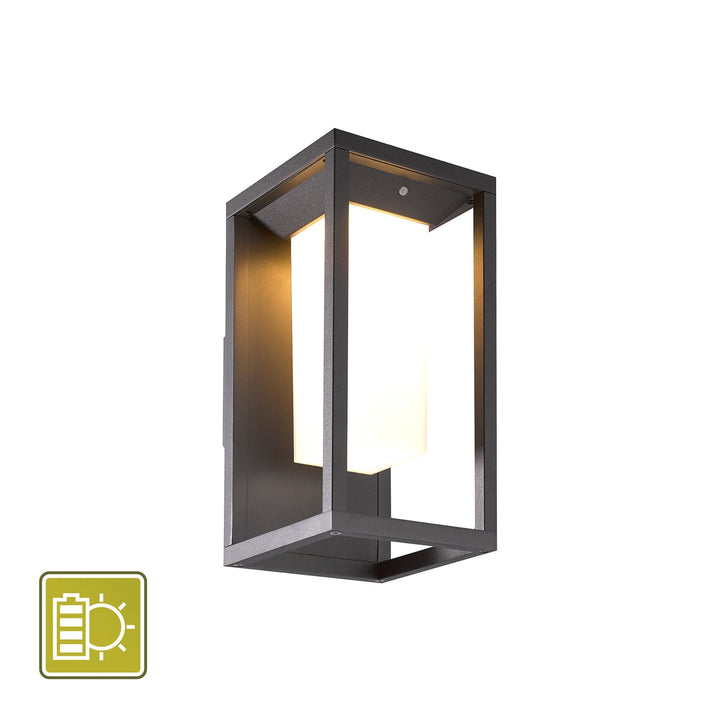 Mantra M7086 Meribel Outdoor Solar/Sensor Wall Lamp 2.2W LED Graphite (S)
