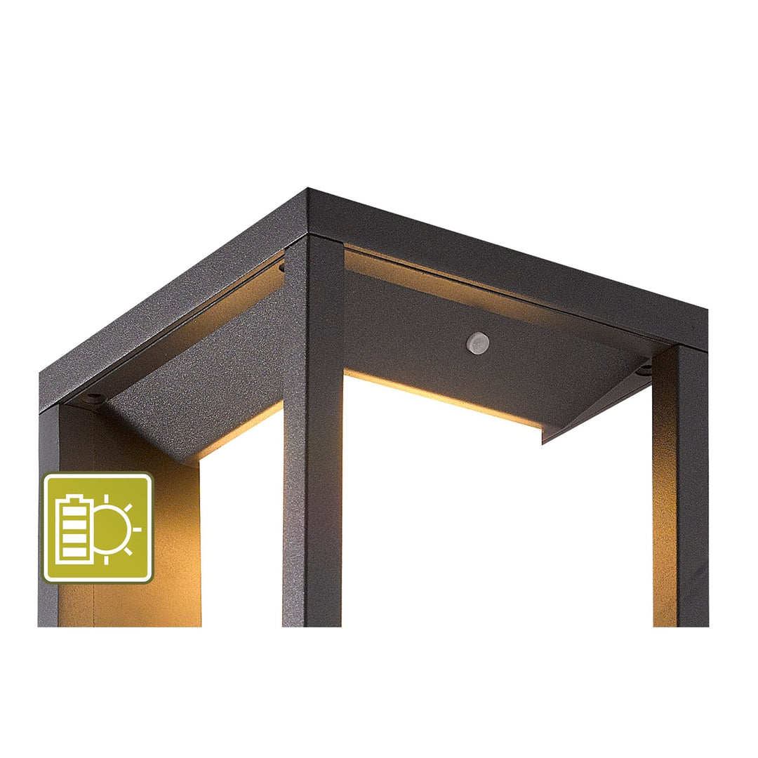 Mantra M7086 Meribel Outdoor Solar/Sensor Wall Lamp 2.2W LED Graphite (S)