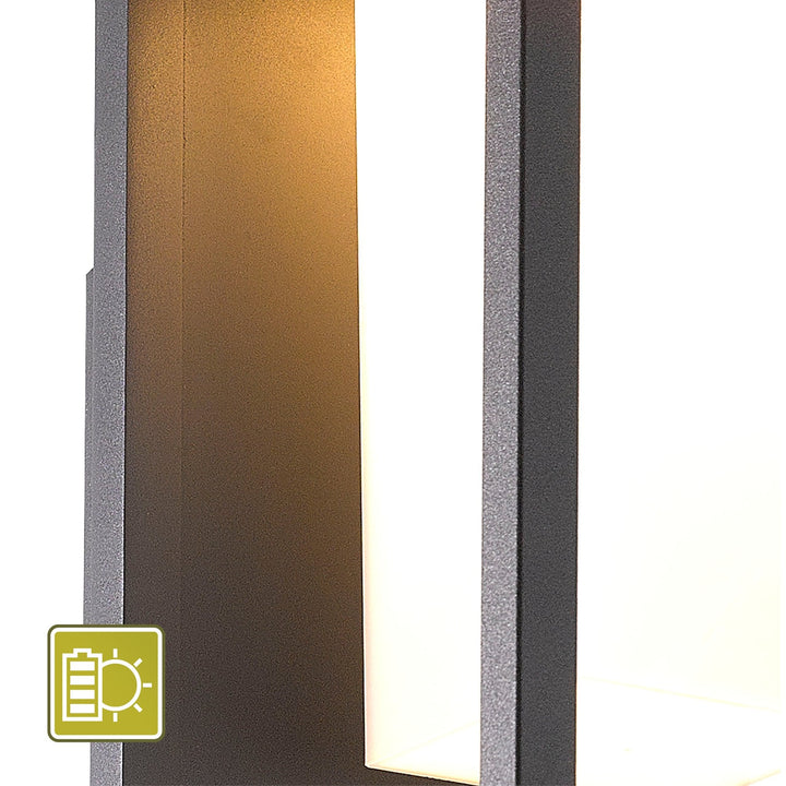 Mantra M7086 Meribel Outdoor Solar/Sensor Wall Lamp 2.2W LED Graphite (S)