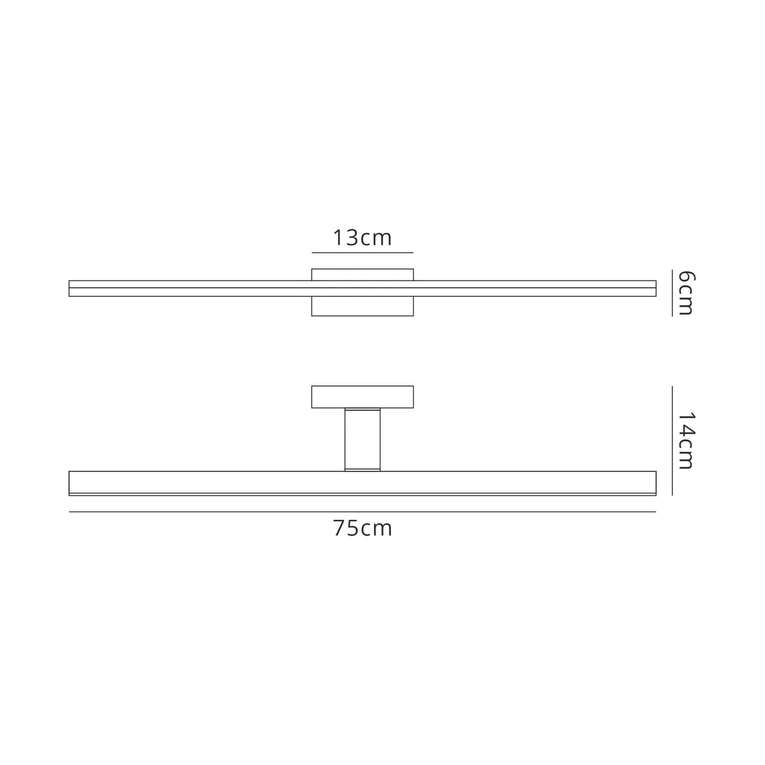Mantra M7484 Morne Bathroom Wall Light 20W LED Black (S)
