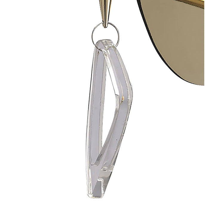 Mantra M1648FG/S Mara Wall Lamp Switched 2 Light E14 French Gold Ivory White Shade (S)