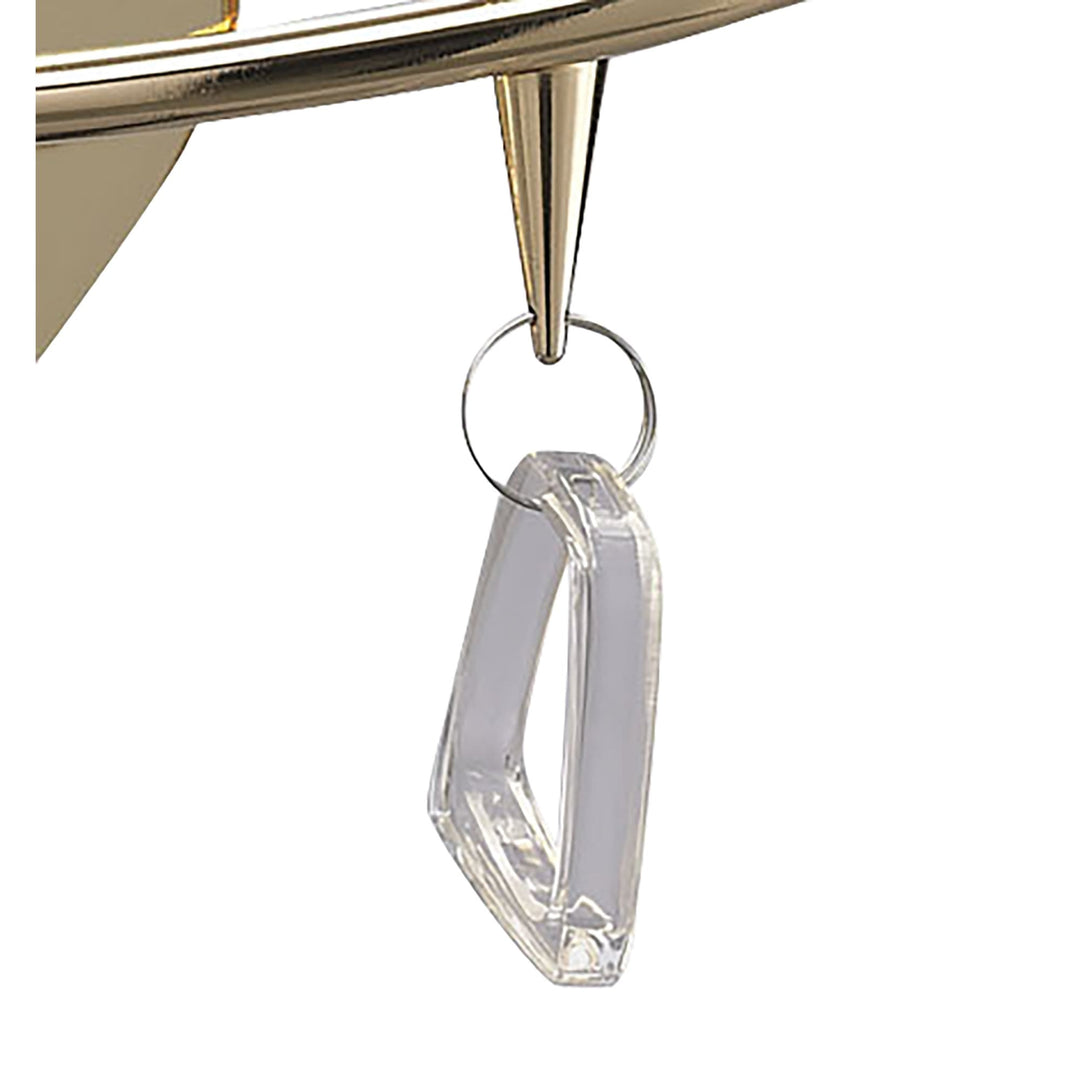 Mantra M1648FG/S Mara Wall Lamp Switched 2 Light E14 French Gold Ivory White Shade (S)