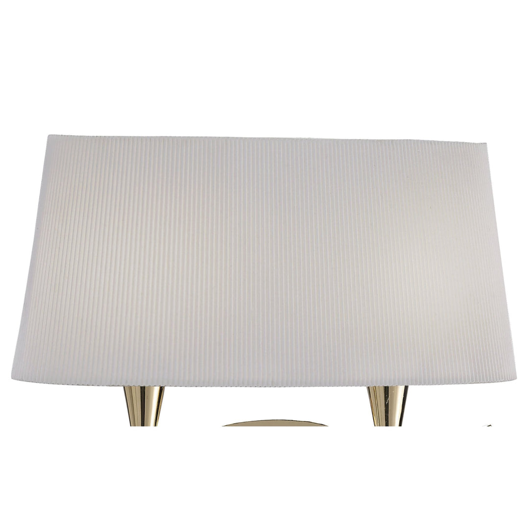 Mantra M1648FG/S Mara Wall Lamp Switched 2 Light E14 French Gold Ivory White Shade (S)