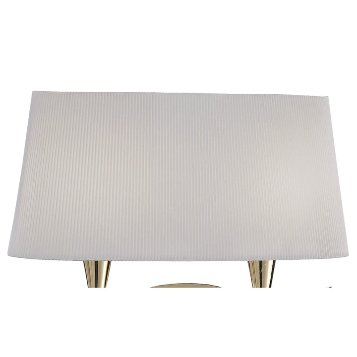 Mantra M1648FG/S Mara Wall Lamp Switched 2 Light E14 French Gold Ivory White Shade (S)