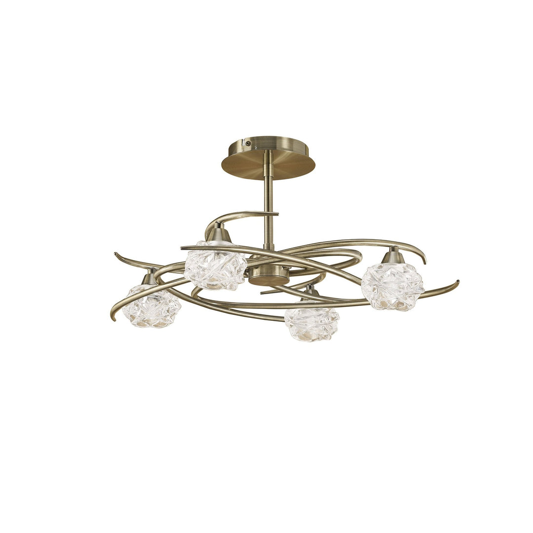 Mantra M4073 Maremagnum Ceiling 4 Light G9 Antique Brass (S)