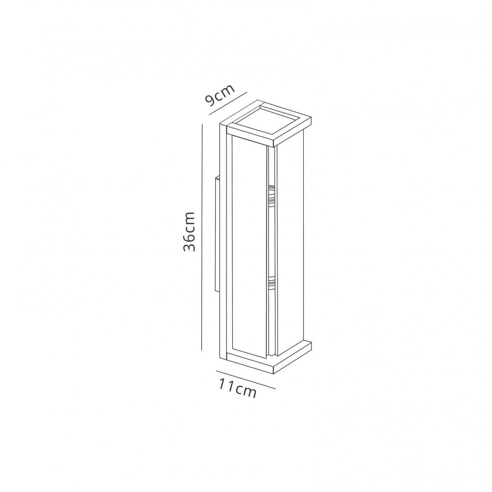 Mantra M6493 Meribel Outdoor Wall Lamp 2 x E27 Graphite (S)