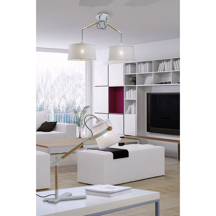 Mantra M4925 Nordica Wall Lamp Black Shade 1 Light E27 Matt Black/Beech Black Shade (S)