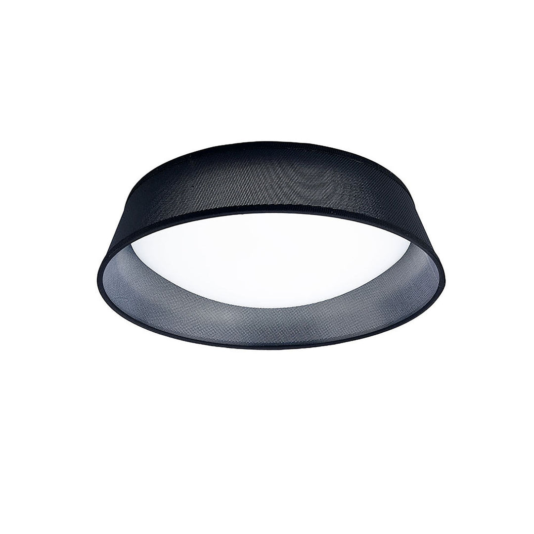 Mantra M4965 Nordica Flush Ceiling 21W LED 45CM Black White Acrylic Black Shade (S)