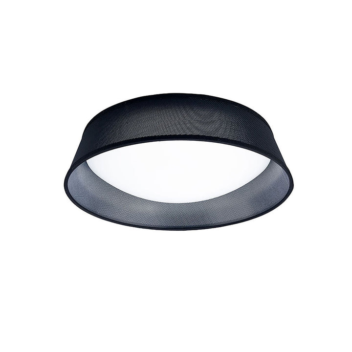 Mantra M4965 Nordica Flush Ceiling 21W LED 45CM Black White Acrylic Black Shade (S)