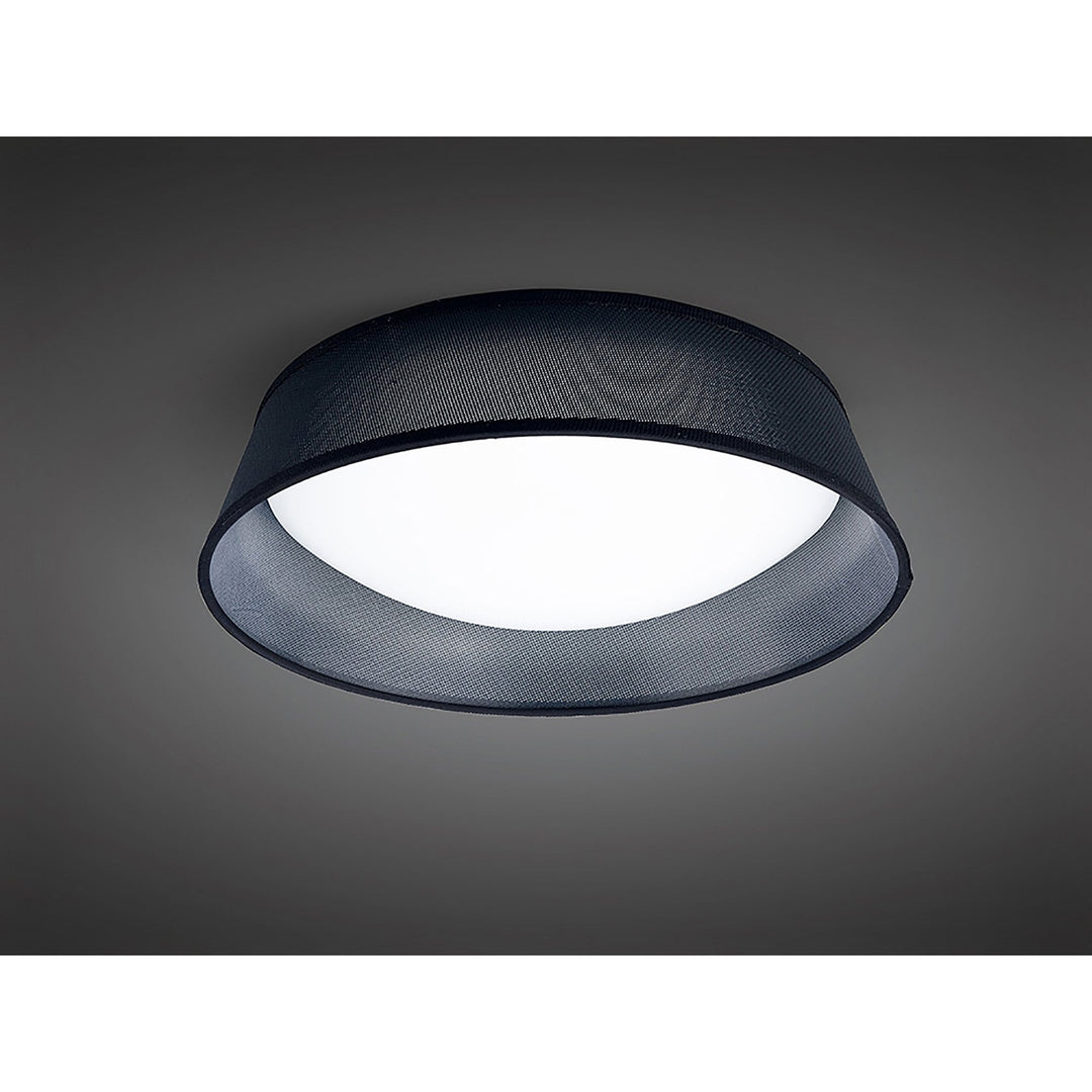 Mantra M4965 Nordica Flush Ceiling 21W LED 45CM Black White Acrylic Black Shade (S)