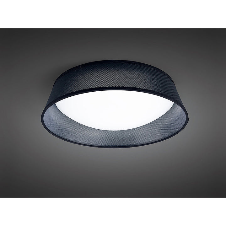 Mantra M4965 Nordica Flush Ceiling 21W LED 45CM Black White Acrylic Black Shade (S)