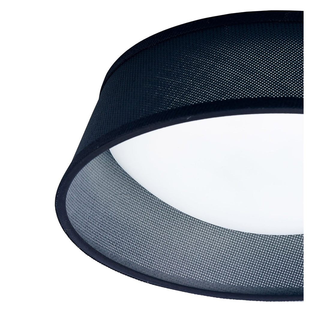 Mantra M4965 Nordica Flush Ceiling 21W LED 45CM Black White Acrylic Black Shade (S)