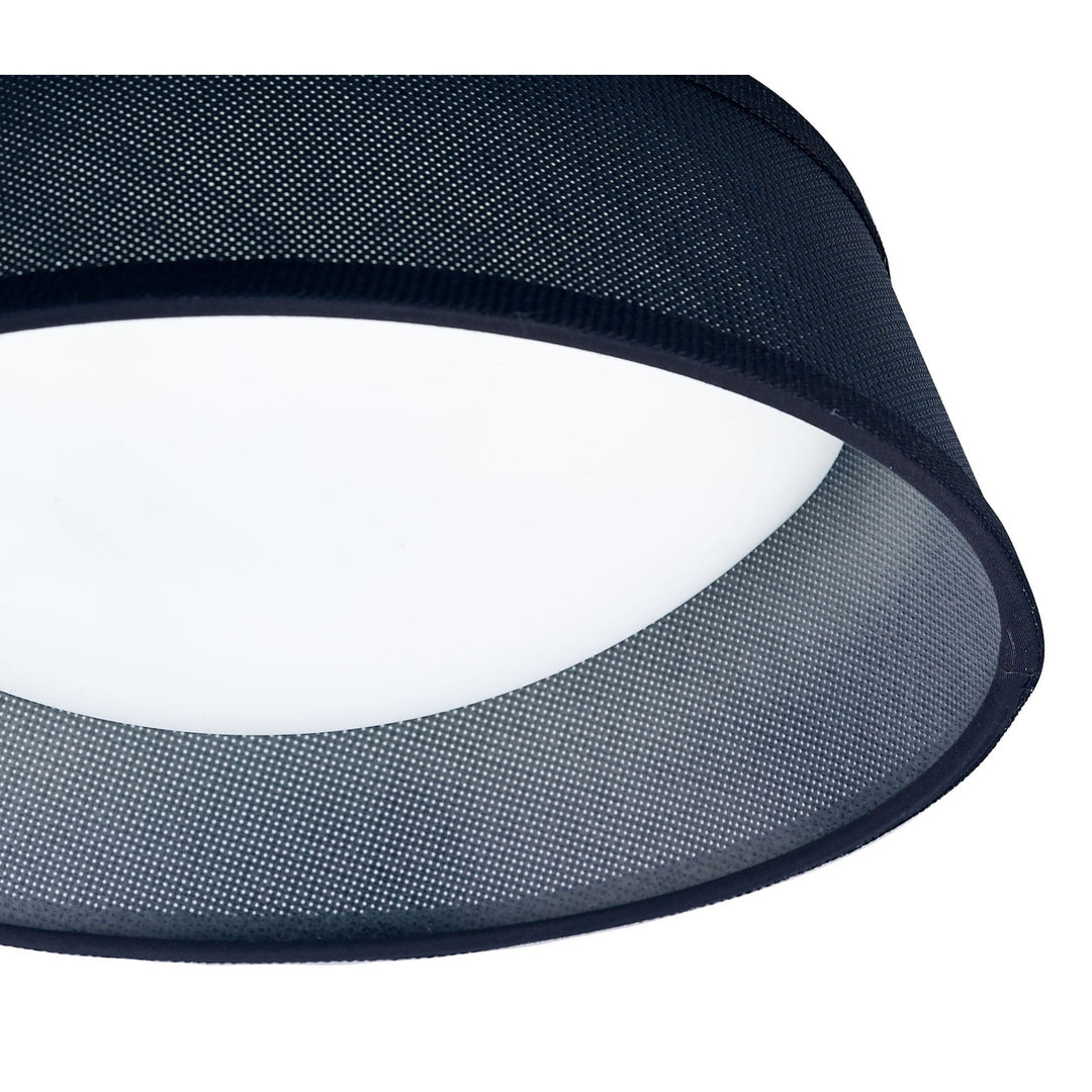 Mantra M4965 Nordica Flush Ceiling 21W LED 45CM Black White Acrylic Black Shade (S)