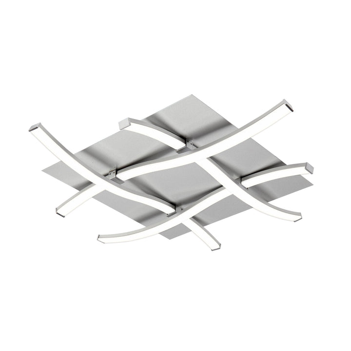 Mantra M4999 Nur Square Flush Ceiling 34W LED Dimmable Silver/Frosted Acrylic/Polished Chrome (S)