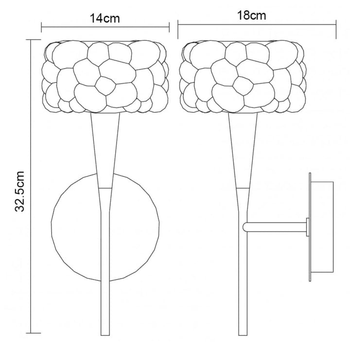 Mantra M3927/S O2 Wall Lamp Switched 1 Light G9 Polished Chrome (S)