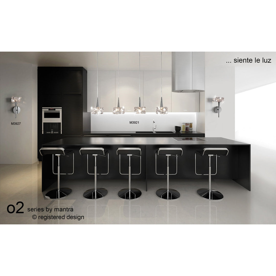 Mantra M3927/S O2 Wall Lamp Switched 1 Light G9 Polished Chrome (S)
