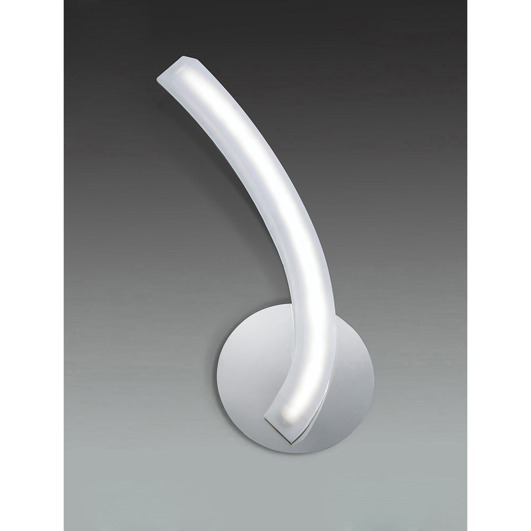 Mantra M3565/S On Wall Lamp Left Switched 5W LED Polished Chrome/Frosted Acrylic (S)