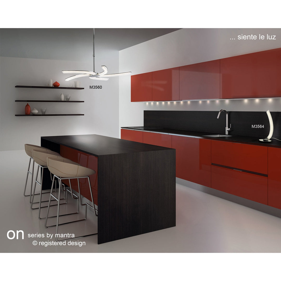 Mantra M3565/S On Wall Lamp Left Switched 5W LED Polished Chrome/Frosted Acrylic (S)