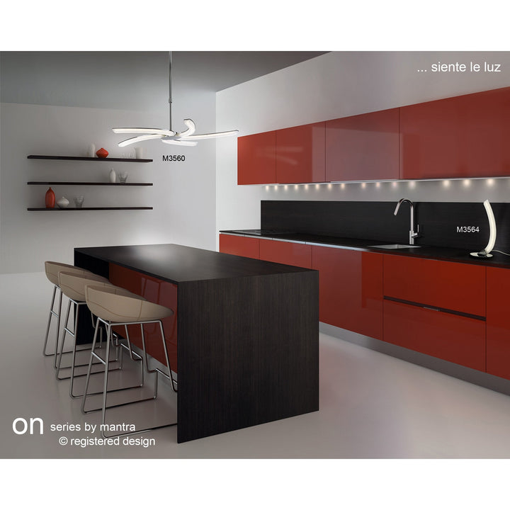 Mantra M3565/S On Wall Lamp Left Switched 5W LED Polished Chrome/Frosted Acrylic (S)